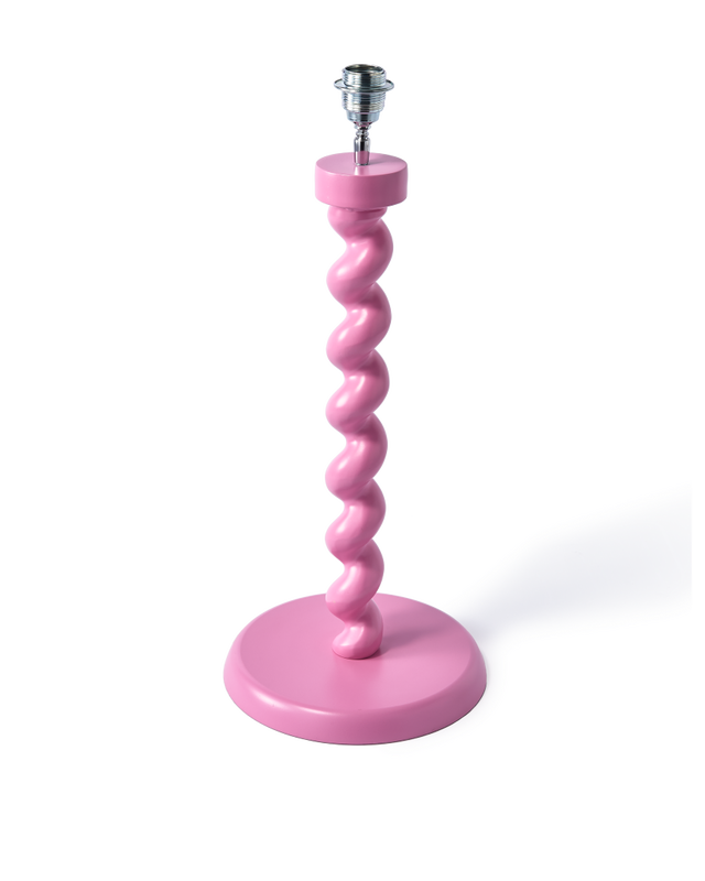 lamp base twister pink, Light pink, large