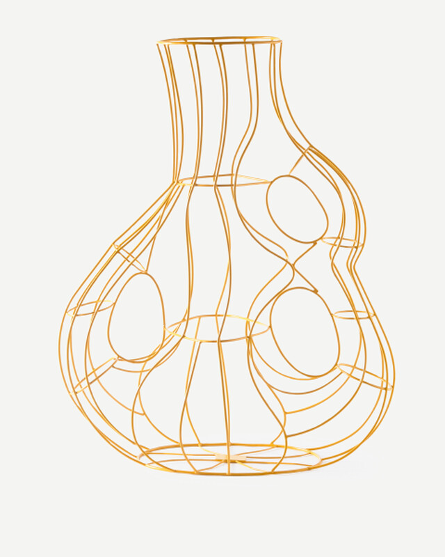 vase three ears frame yellow L, Yellow, pdp