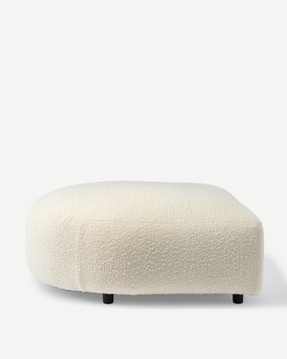 sofa a-round-u hocker boucle ecru left, White, medium
