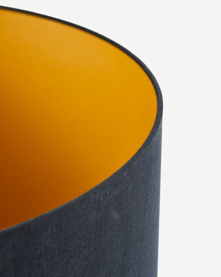 lamp shade soft canvas Ø55xH50cm red / gold, Black, medium