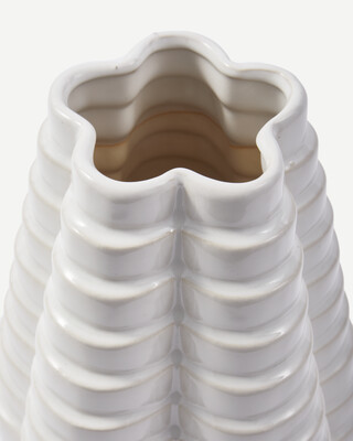 vase mille-feuille, White, medium