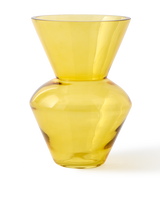 vase fat neck yellow S, Yellow, small