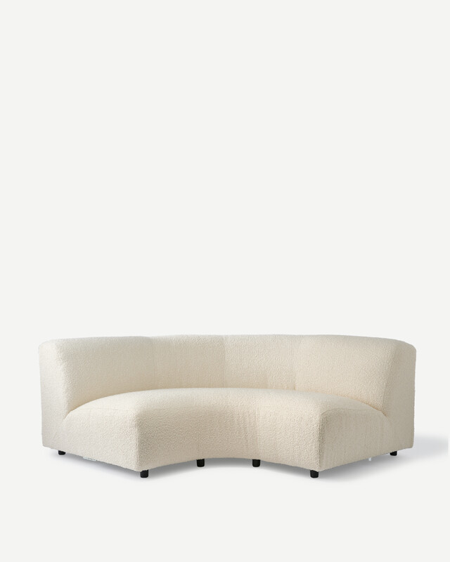 sofa a-round-u 1/4 circle boucle ecru, White, pdp