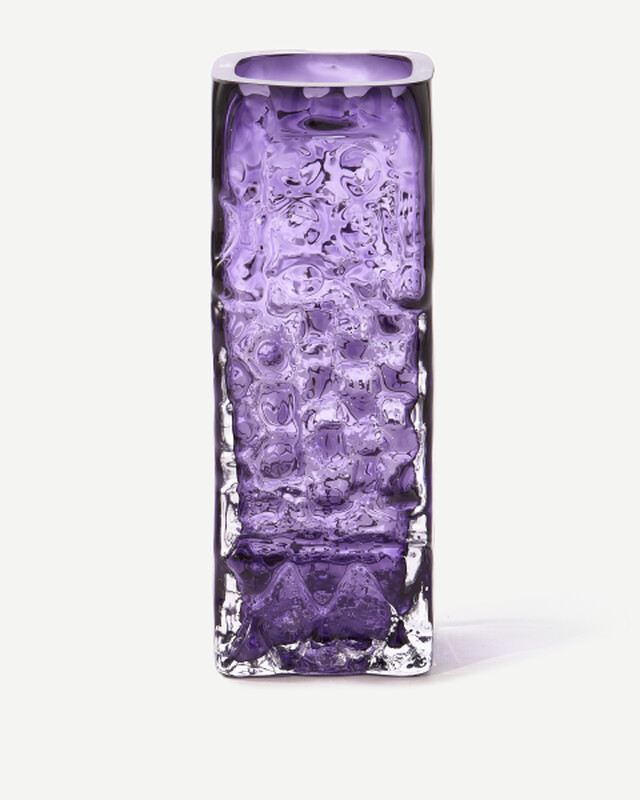 vase relief square clear, Dark purple, pdp