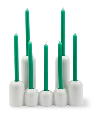 candle holder happy days light grey, Light grey, medium