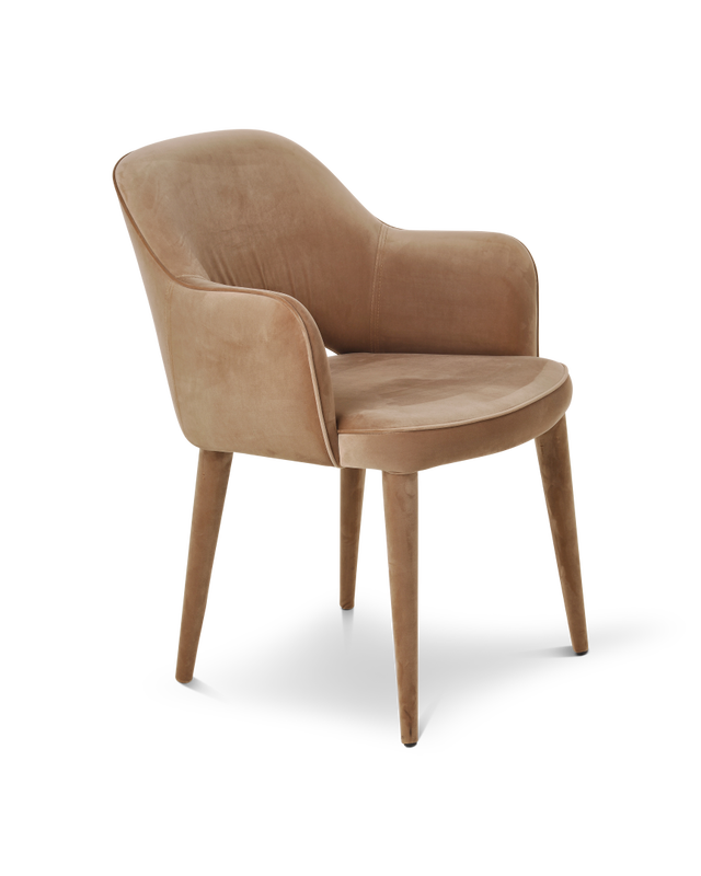Chair arms Cosy velvet beige, Beige, large