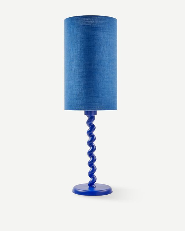 lamp shade Ø35xH60cm light blue, Dark blue, pdp