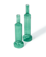 Candle holder skyscraper green set 2, Dark green, small