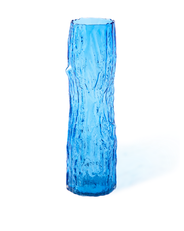 vase tree log blue L, Dark blue, large