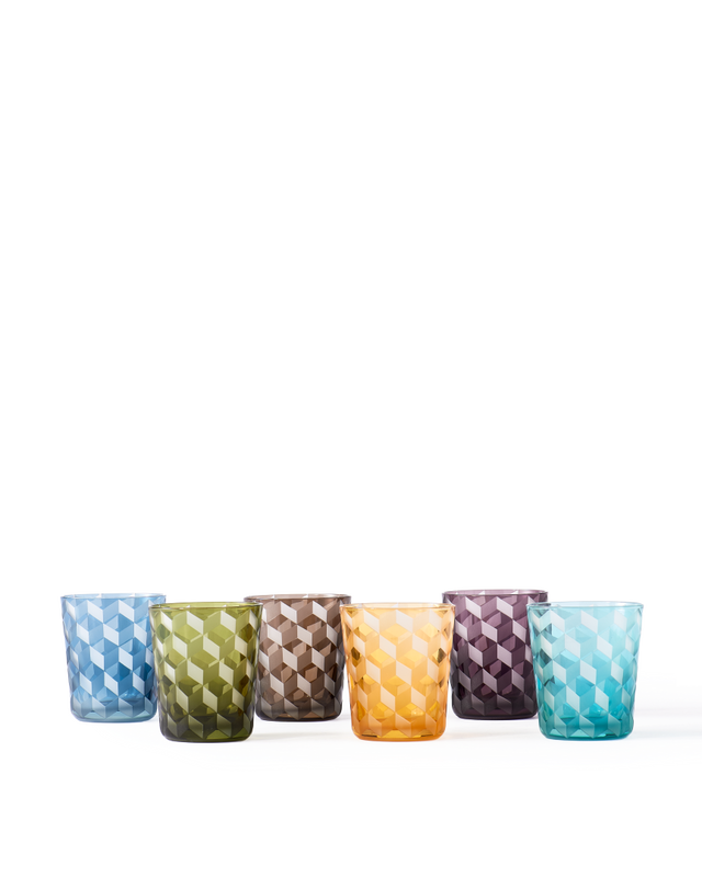 Tumbler blocks multicolour set 6, Multi-colour, large
