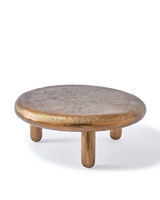 coffee table thick disk antique brass, Copper, small