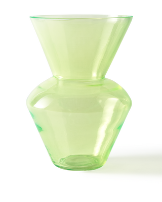 vase fat neck neon green S, Olive green, medium