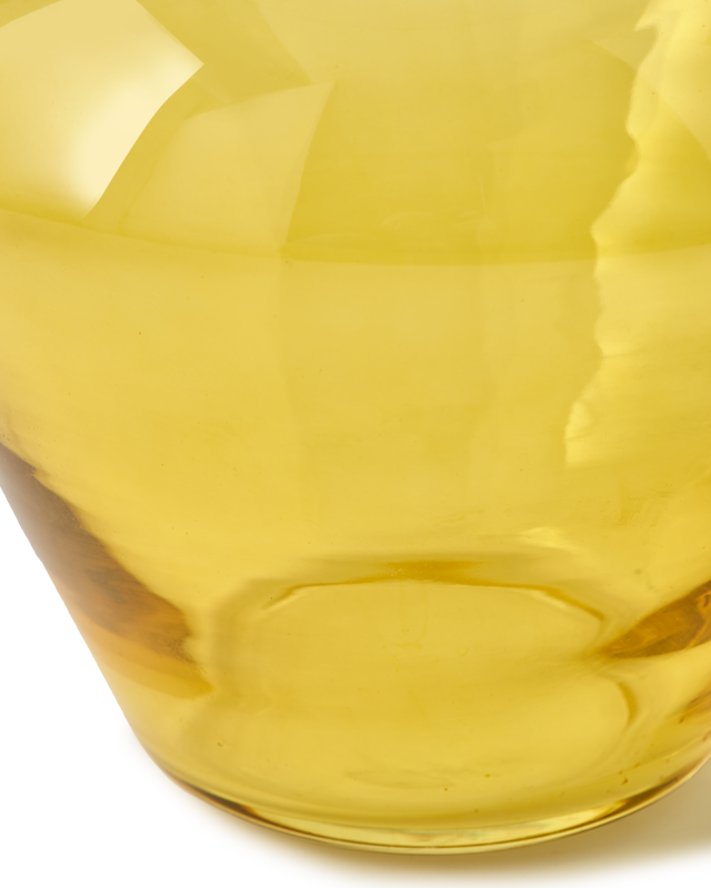 vase fat neck yellow S, Yellow, large