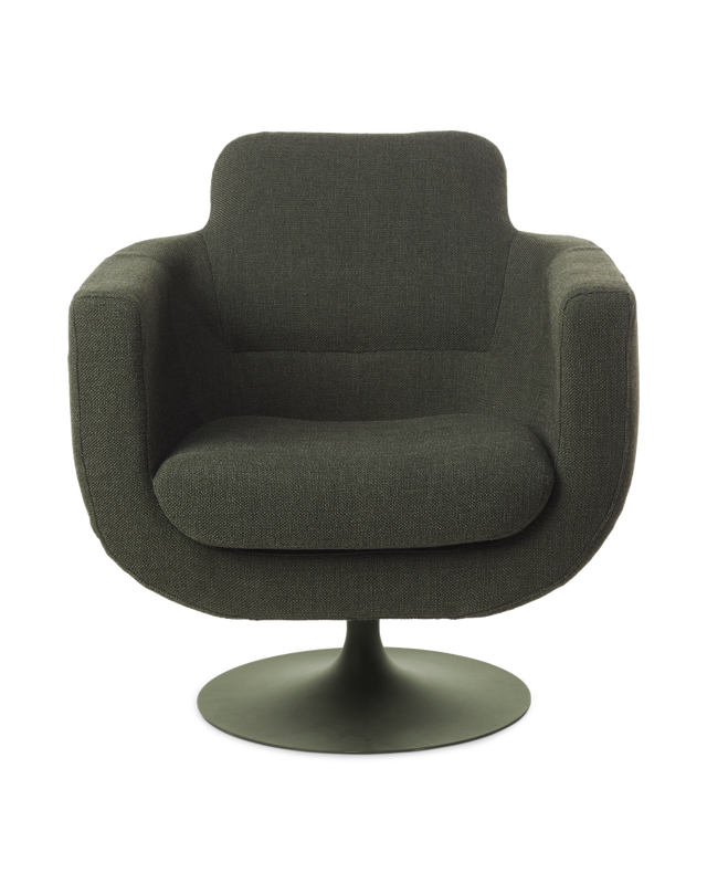 Swivel chair Kirk dark green, Dark green, large