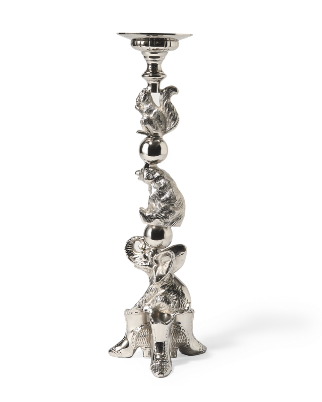 Animal candle stand, Silver, large