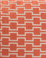 cushion geometric blue 45x45, Rust red, small
