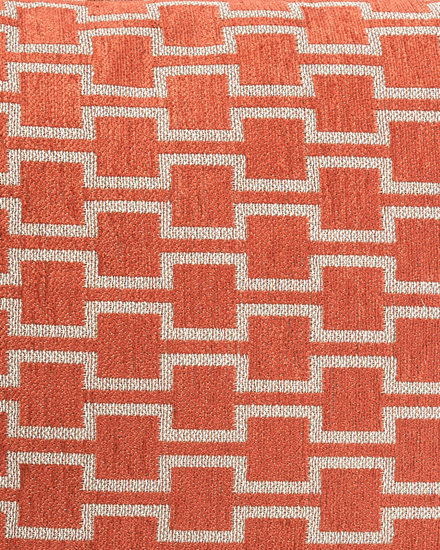cushion geometric blue 45x45, Rust red, large