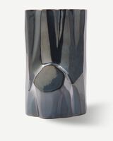 Vase Log gold S, Dark grey, small