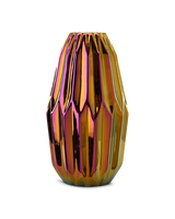 Vase Oily folds M, Multi-colour, small