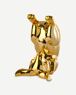 Moneybox Bunny bum gold, Gold, medium