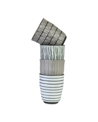 Cups pastel afresh set 4, Green grey, medium