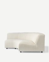 sofa a-round-u 1/4 circle boucle ecru, White, small
