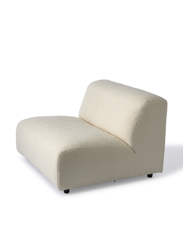 sofa a-round-u 1,5 seat boucle ecru, White, large