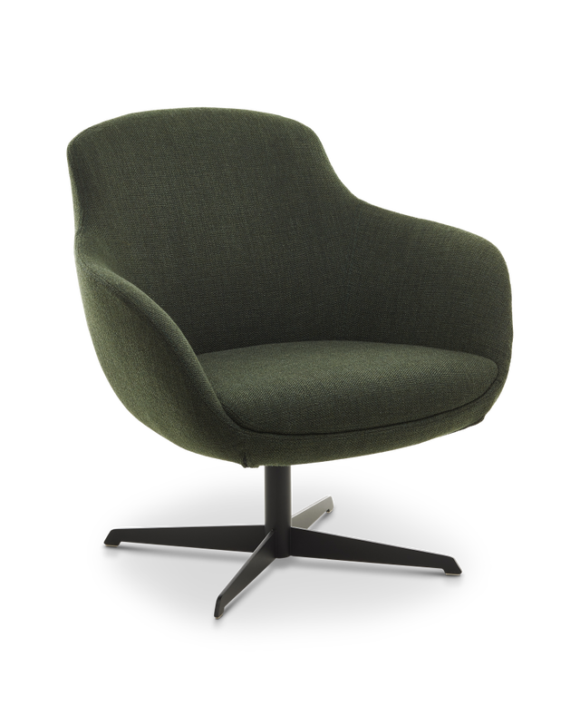 Swivel chair Spock beige, Dark green, large