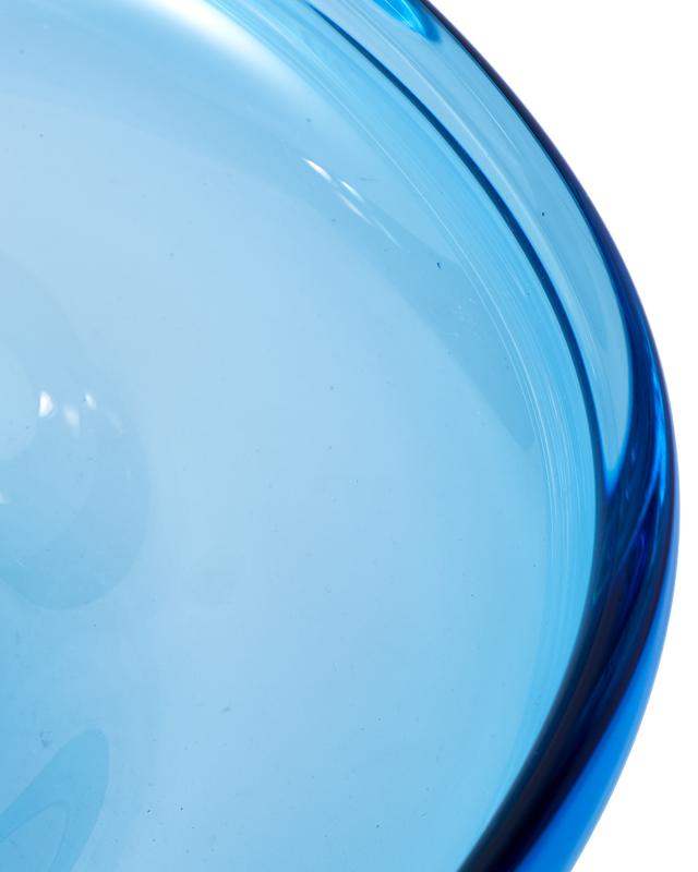 plate clear blue eye L, light blue, large