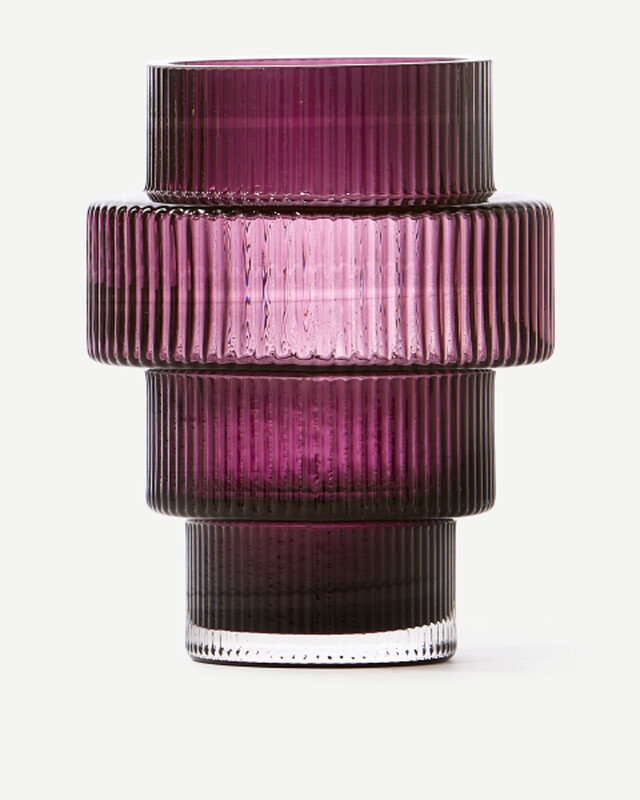 Candleholder Steps dk. purple, Dark Purple, pdp