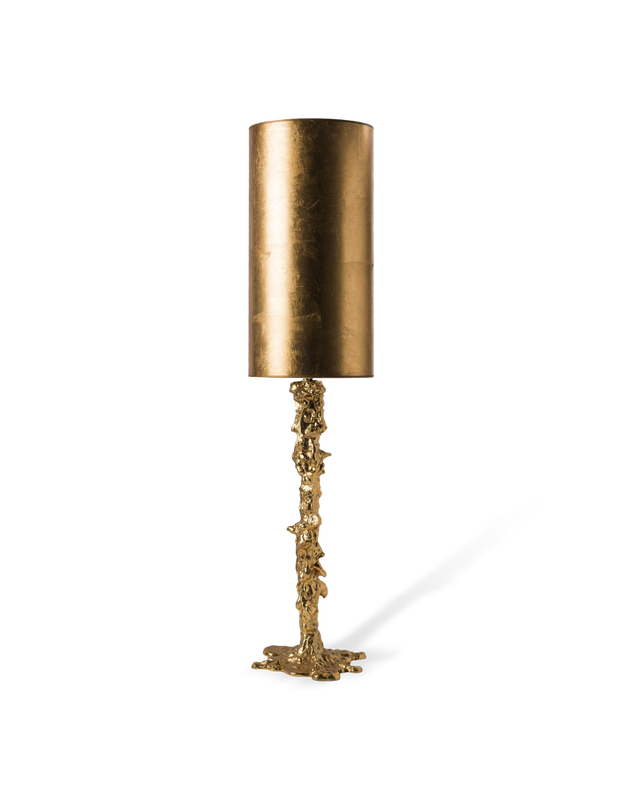 Lamp base drip gold, Gold, large