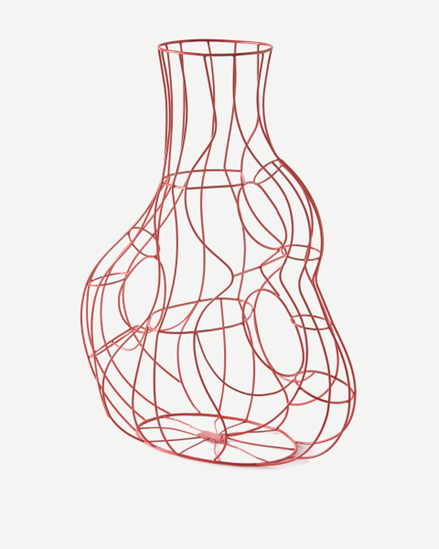 vase three ears frame red M, Coral red, pdp