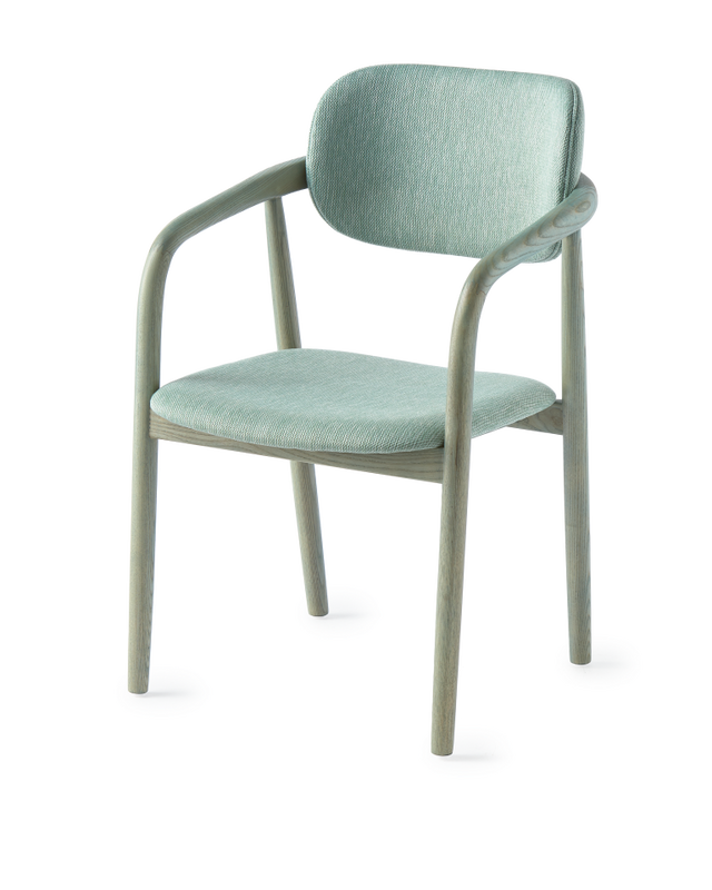 Chair Henry pink (FSC 100% certified), Green grey, large