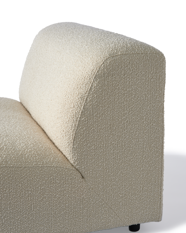 sofa a-round-u 1,5 seat boucle ecru, White, large
