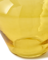 vase fat neck yellow S, Yellow, small