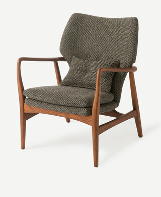 Chair Peggy fabric rough grey (FSC 100% certified), Dark grey, medium