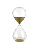 Sandglass ball L black, Gold, small