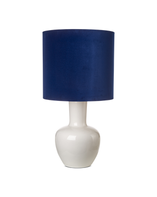 Lamp shade Ø55xH50cm velvet blue, Dark blue, medium