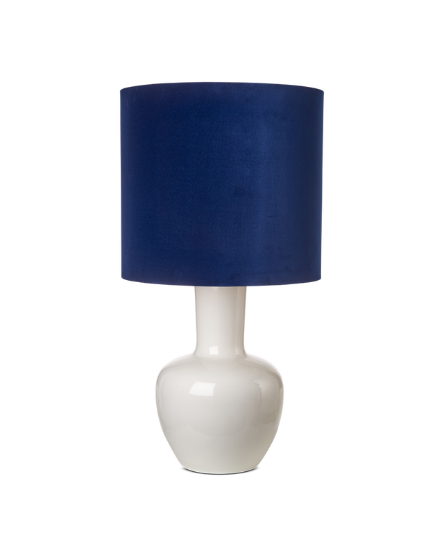 Lamp shade Ø55xH50cm velvet rust, Dark blue, large