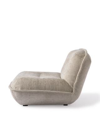 lounge chair puff ecru, White, medium