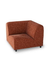 sofa a-round-u corner rust, Rust red, small