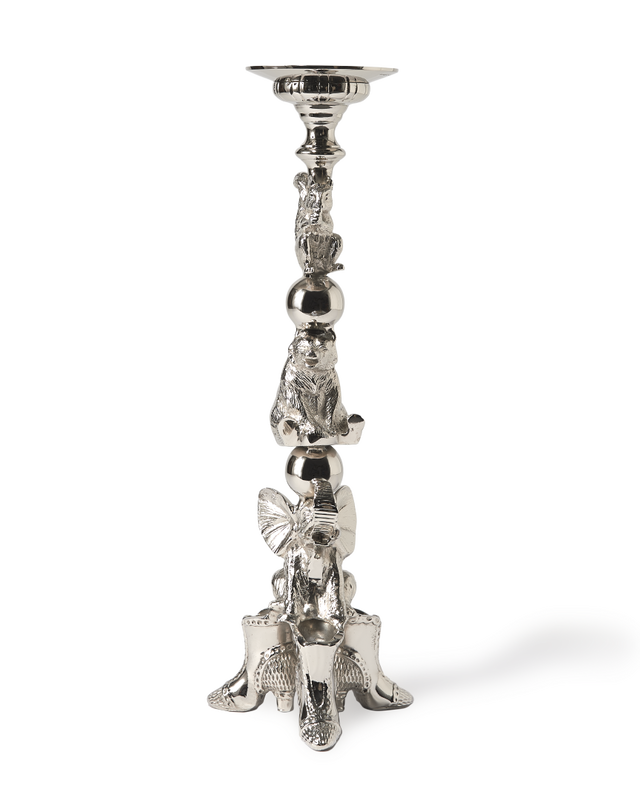 Animal candle stand, Silver, large