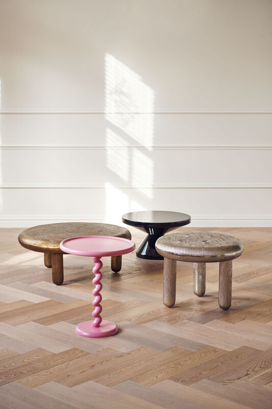 side table twister black, light pink, large