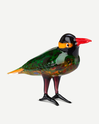 Glass paradise birds set 4, Multi-colour, medium