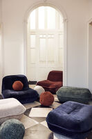 pouf puff green, White, small