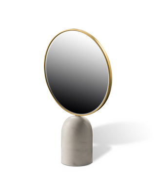 Round Mirror with marble Base