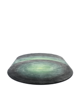 carpet optical oval green, Dark green, small