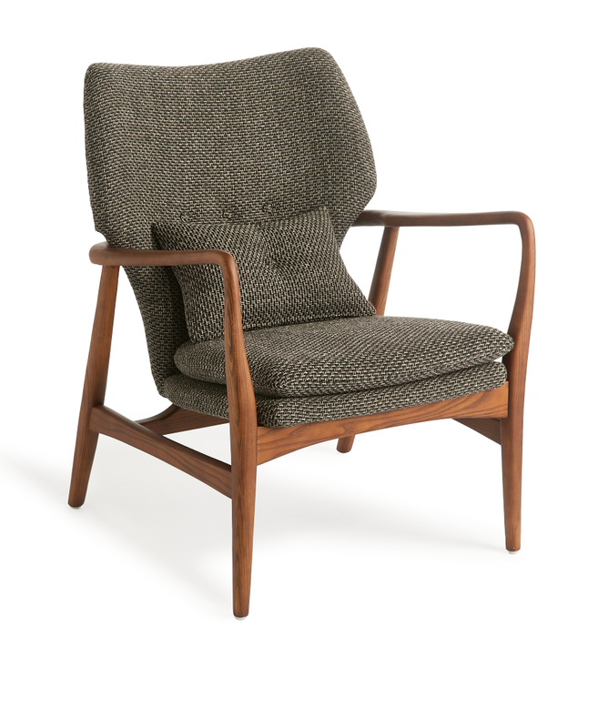 Chair Peggy fabric rough grey (FSC 100% certified), Dark grey, large