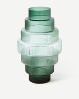 Vase Steps ochre XXL, Dark green, small