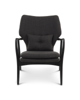 Chair Peggy fabric smooth ochre (FSC 100% certified), Black, small